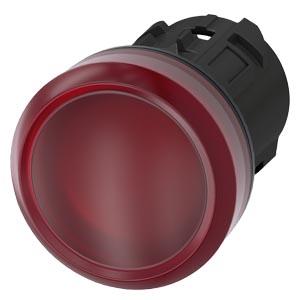 Siemens 3SU1001-6AA20-0AA0 Indicator lights, 22 mm, round, plastic, red, lens, smooth
