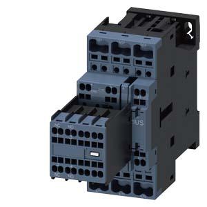 Siemens 3RT2025-2AP04 power contactor, AC-3 17 A, 7.5 kW / 400 V 2 NO + 2 NC, 230 V AC, 50 Hz, 3-pole, Size S0 Spring-type terminal Removable auxiliary switch