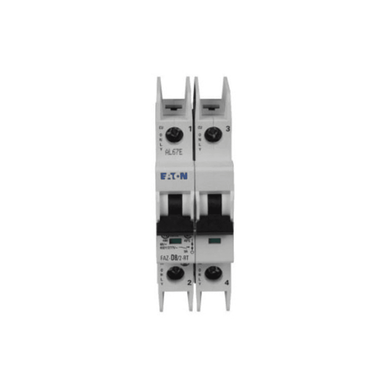 Eaton FAZ-D7/2-NA 277/480 VAC, 96 VDC, 7 A, 10 kA, 10 to 20 x Rated Current, 2-Pole, Screw Terminal, DIN Rail Mount, Current Limiting, Thermal Magnetic