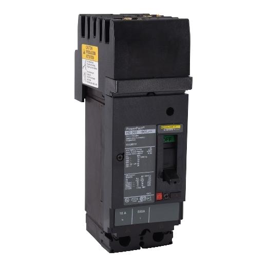 Schneider Electric HDA260351 Circuit breaker, PowerPacT H, thermal magnetic, I-Line, 35A, 2 pole, 14 kA, 600 VAC, phase AB, 80% rated