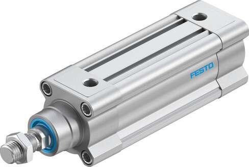 Festo 1366951 standards-based cylinder DSBC-50-80-PPVA-N3 With adjustable cushioning at both ends. Stroke: 80 mm, Piston diameter: 50 mm, Piston rod thread: M16x1,5, Cushioning: PPV: Pneumatic cushioning adjustable at both ends, Assembly position: Any