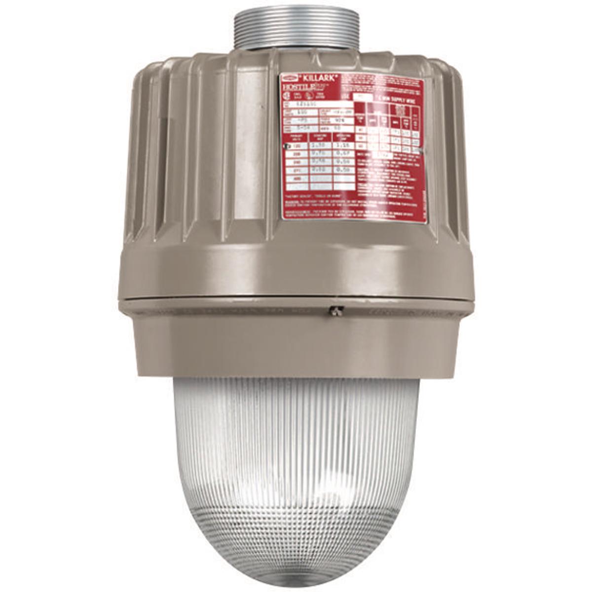 Hubbell EZS076 70W 347V High Pressure Sodium  ; Three light sources – High Pressure Sodium (50-400W), Metal Halide (70-400W) and Pulse Start Metal Halide (175-400W) ; Mounting choice –Pendant, ceiling, 25˚ stanchion or 90˚ wall mount, all with “wireless” design that all