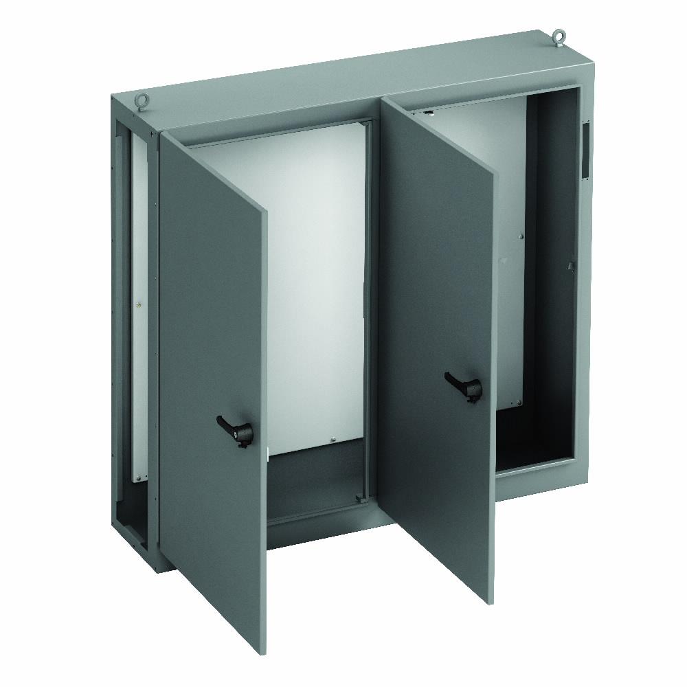 Eaton MFD843924-12FS Eaton B-Line series ground mounted disconnect enclosure, 84" height, 24" length, 39" width, NEMA 12, Hinged cover, MFD12FS enclosure, Ground mount, Large single door, No mounting provisions, Carbon steel, Oil-resistant gasket