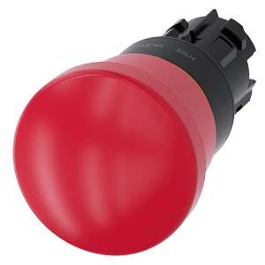 Siemens 3SU1000-1HA20-0AA0 EMERGENCY STOP mushroom pushbutton, 22 mm, round, plastic, red, 40 mm, positive latching, acc. to EN ISO 13850, pull-to-unlatch mechanism