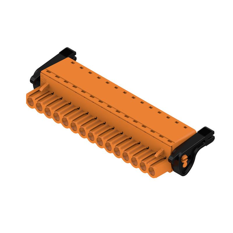 Weidmuller 1014520000 PCB plug-in connector, female plug, 5.08 mm, Number of poles: 15, 180°, PUSH IN with actuator, Tension-clamp connection, Clamping range, max. : 3.31 mm², Box