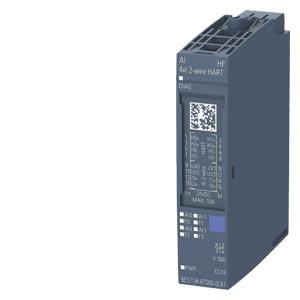 Siemens 6ES7134-6TD00-0CA1 SIMATIC ET 200SP, analog HART input module, AI 4XI 2-wire HART High Feature suitable for BU type A0, A1, color code CC03, channel diagnostics, 16-bit, +/-0.3%,