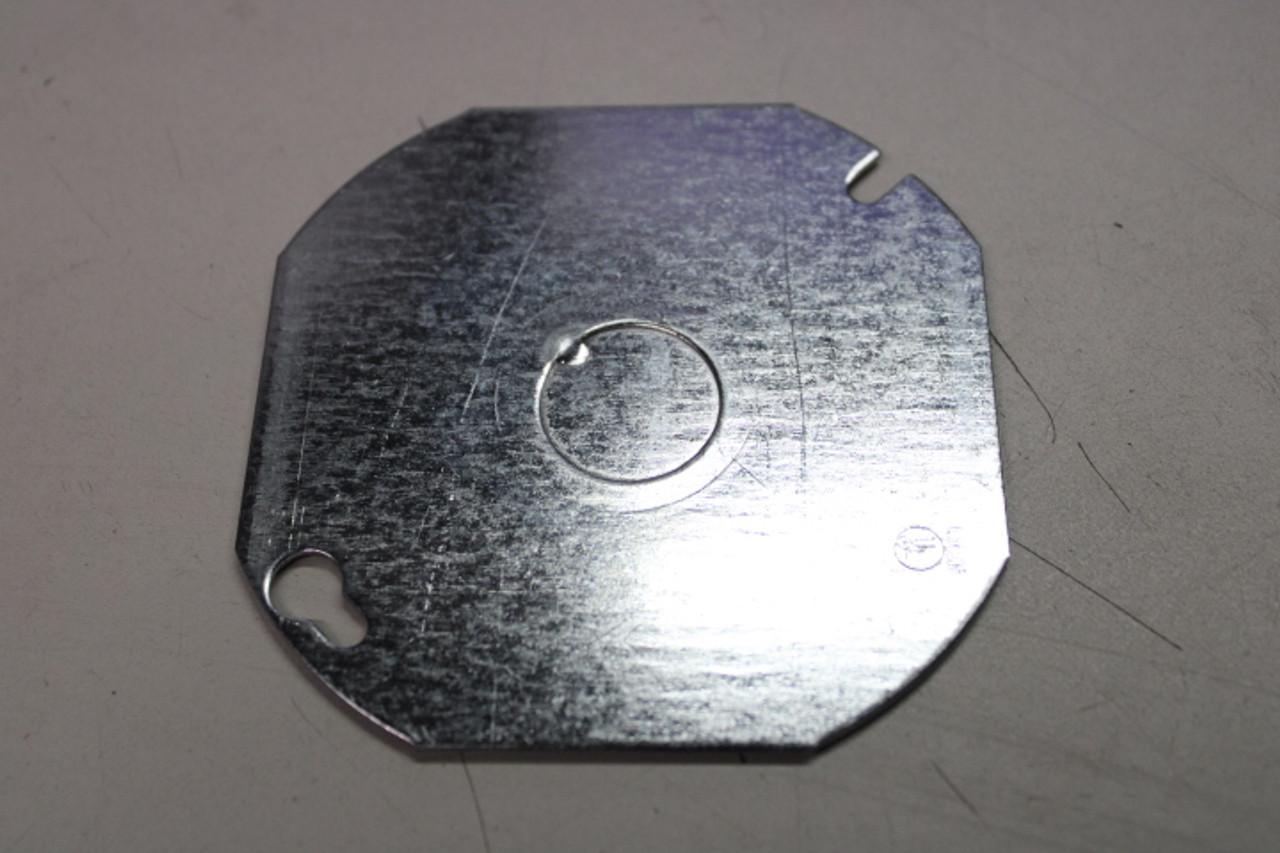 Orbit Industries 4RBCK 4" Diameter, 1/2" Knockout, 16 Gauge Sheet Metal Steel, Flat, Electrical Octagon Box Cover