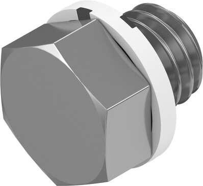 Festo 3843 blanking plug B-M5 As per DIN 7604, with sealing ring. Container size: 10, Nominal tightening torque: 1,33 Nm, Tolerance for nominal tightening torque: ± 20 %, Product weight: 1 g, Mounting type: External hex A/F 7