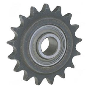 Dodge Industrial 50BB15H Roller Chain Sprocket; Idler; 50; 5/8" Bore; 15 Hardened Teeth; 1 Row of Teeth; Ball Bearing Type; 1/2" Chain Pitch; 3.32" Outside Diameter; 0.72" Length Thru Bore; 0.343" Width; Steel Material