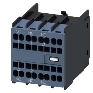 Siemens 3RH2911-2HA12 Auxiliary switch on the front, 1 NO + 2 NC Current path 1 NC, 1 NO, 1 NO for 3RH and 3RT spring-type terminal .1/.2, .1/.2, .3/.4