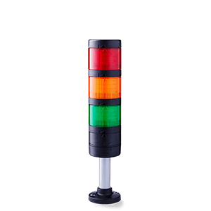 Auer Signal PC7-Q06 Signaltower Modul Perfect 70, 24V AC/DC, preconfigured: PC7DF LED multifunctional light red, PC7DC LED steady light amber, PC7DC LED steady light green, PC7BLV Upper base section, low voltage, PC7MR Pole mount base, 100 mm, aluminium tube