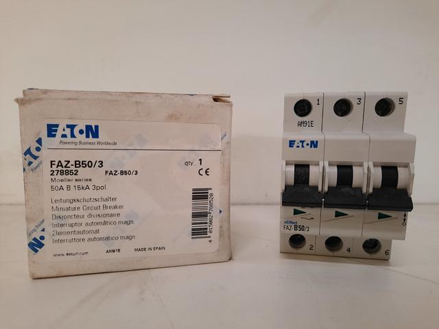 FAZ-B50/3 Part Image. Manufactured by Eaton.