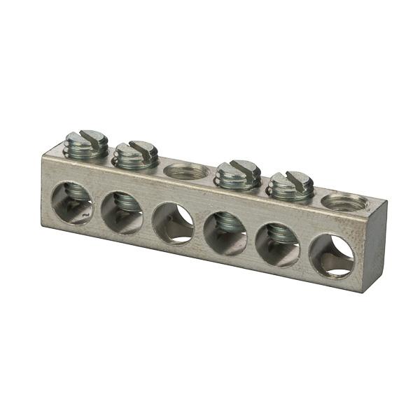 NSI Industries 4-14-614 Aluminum Multiple Connector, 4-14 AWG, 6 Holes 4 Circuits
