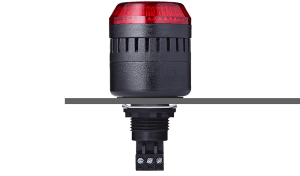 Auer Signal 813512313 ELM Panel Mount Buzzer - Warning Beacon, 45mm, 230/240 V AC, black, red