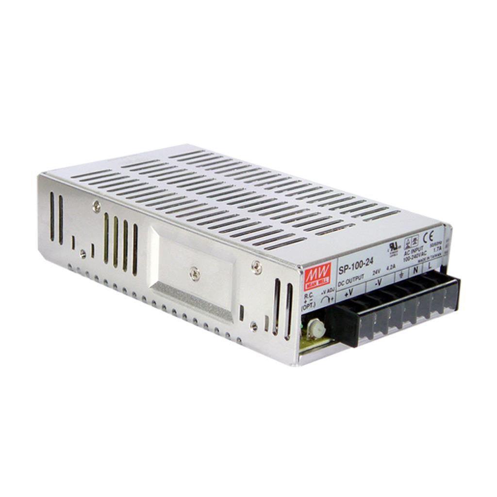 MEAN WELL SP-100-48 AC-DC Enclosed power supply; Output 48Vdc at 2.1A; PFC; free air convection; SP-100-48 is succeeded by RSP-100-48.