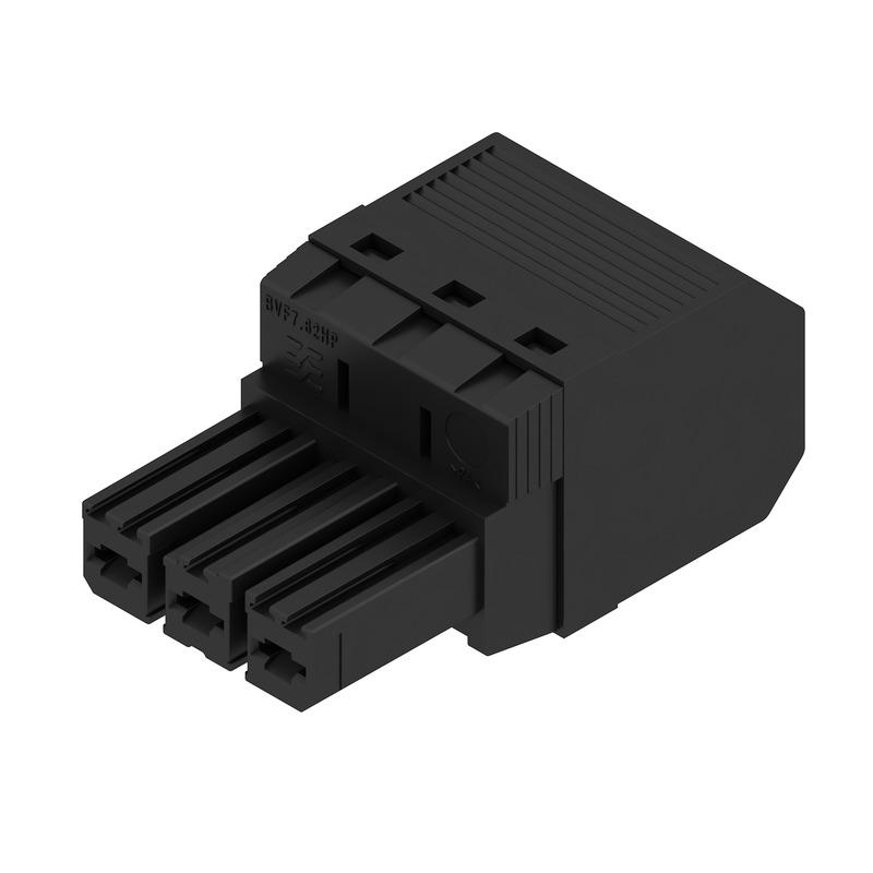 Weidmuller 1060400000 PCB plug-in connector, female plug, 7.62 mm, Number of poles: 3, 180°, PUSH IN without actuator, Tension-clamp connection, Clamping range, max. : 10 mm², Box