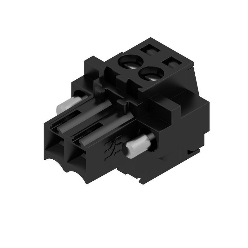 Weidmuller 1615780000 PCB plug-in connector, female plug, 3.50 mm, Number of poles: 2, 180°, Clamping yoke connection, Clamping range, max. : 1.5 mm², Box