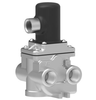 Humphrey 5014E13624VDC Solenoid Valves, Large 4-Way Solenoid Operated, Number of Ports: 4 ports, Number of Positions: 2 positions, Valve Function: 4-way Single Solenoid, Spring Return, Piping Type: Inline, Direct Piping, Approx Size (in) HxWxD: 6.05 x 3.25 x 3.75, Media: Air