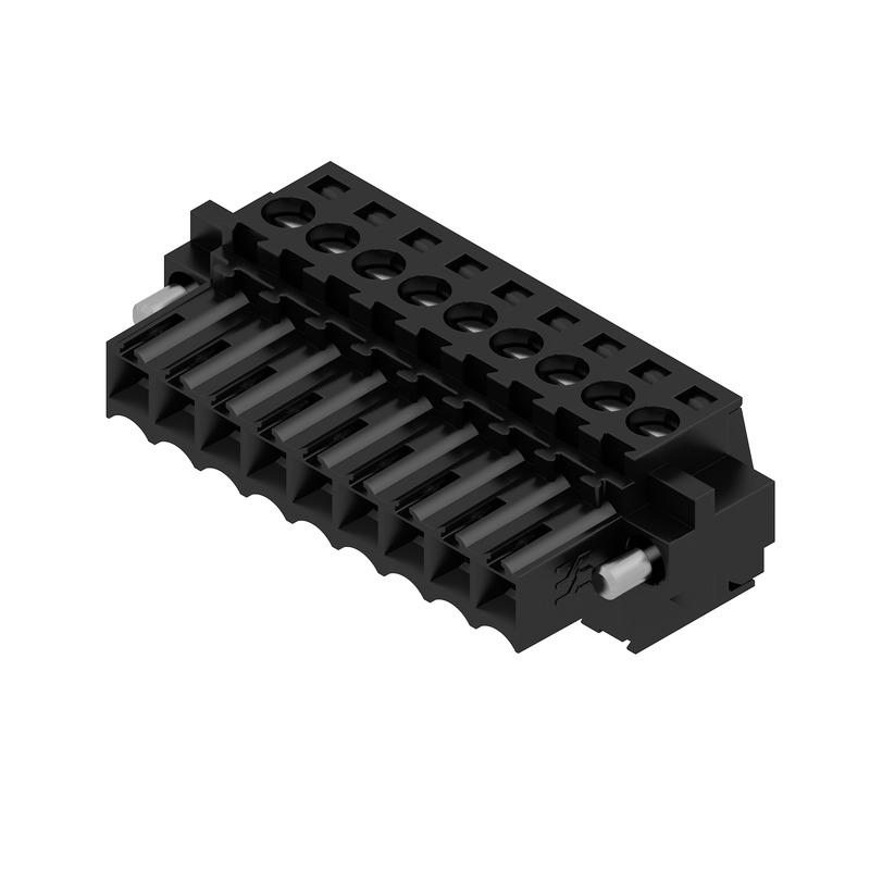 Weidmuller 1615850000 PCB plug-in connector, female plug, 3.50 mm, Number of poles: 9, 180°, Clamping yoke connection, Clamping range, max. : 1.5 mm², Box