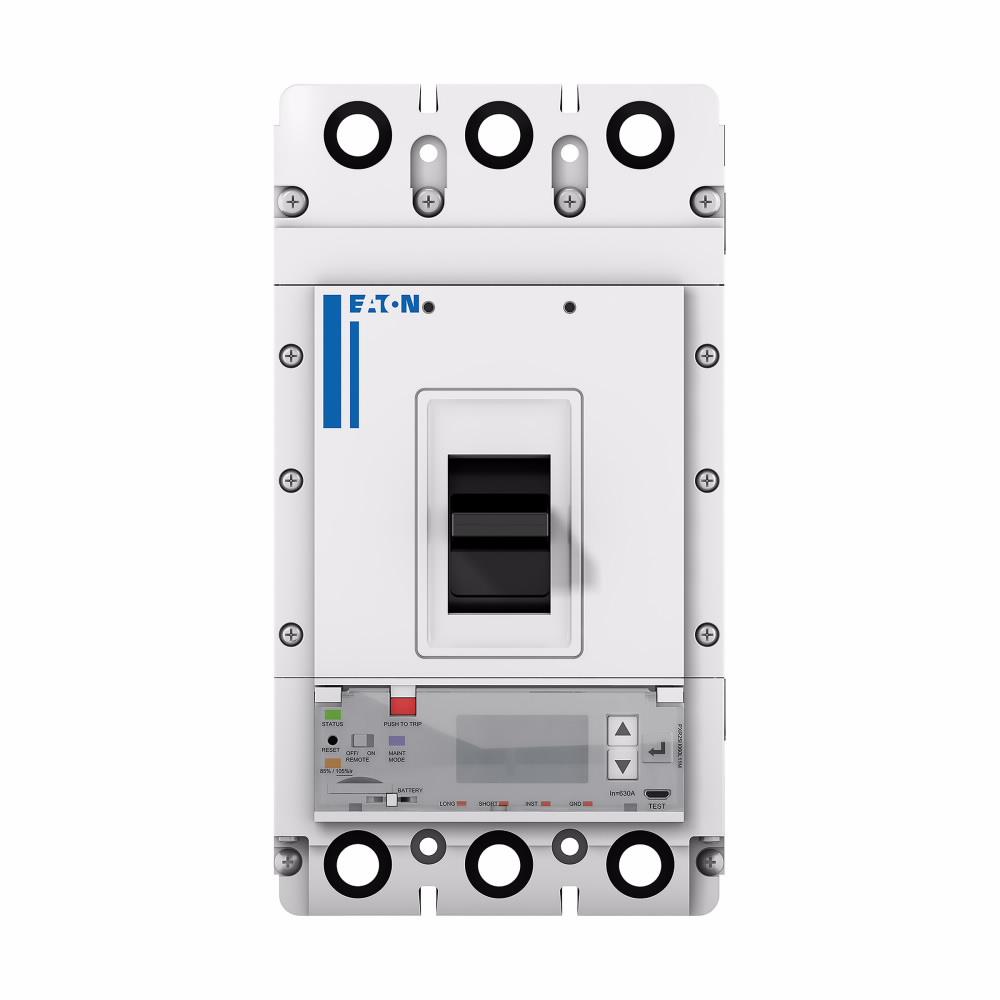Eaton PDG32KH400P5MJ Eaton Power Defense molded case circuit breaker, Globally Rated, Frame 3, Two Pole, 400A High Override, 50kA/480V, PXR25 ARMS LSIG w/ Modbus RTU and Relays, Standard Line and Load (PDG3X2TA631)