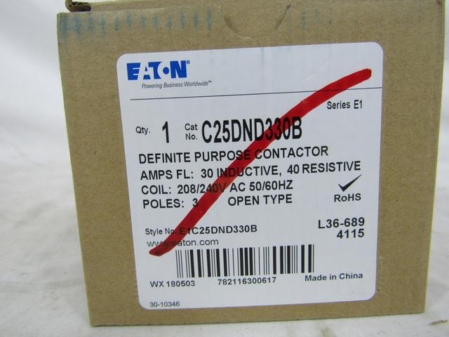 C25DND330B Part Image. Manufactured by Eaton.