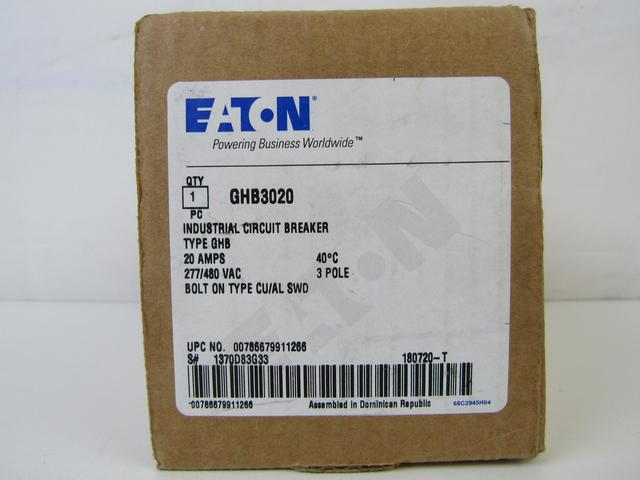 GHB3020 Part Image. Manufactured by Eaton.