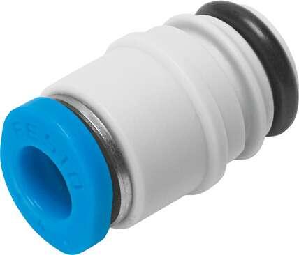 Festo 132622 cartridge QSPKG10-4 With push-in connector, straight Size: Mini, Nominal size: 2,3 mm, Type of seal on screw-in stud: O-ring, Assembly position: Any, Container size: 10