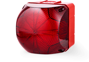Auer Signal 874162313 QDS LED steady/flashing beacon, size 1, 230 V AC, red, housing red