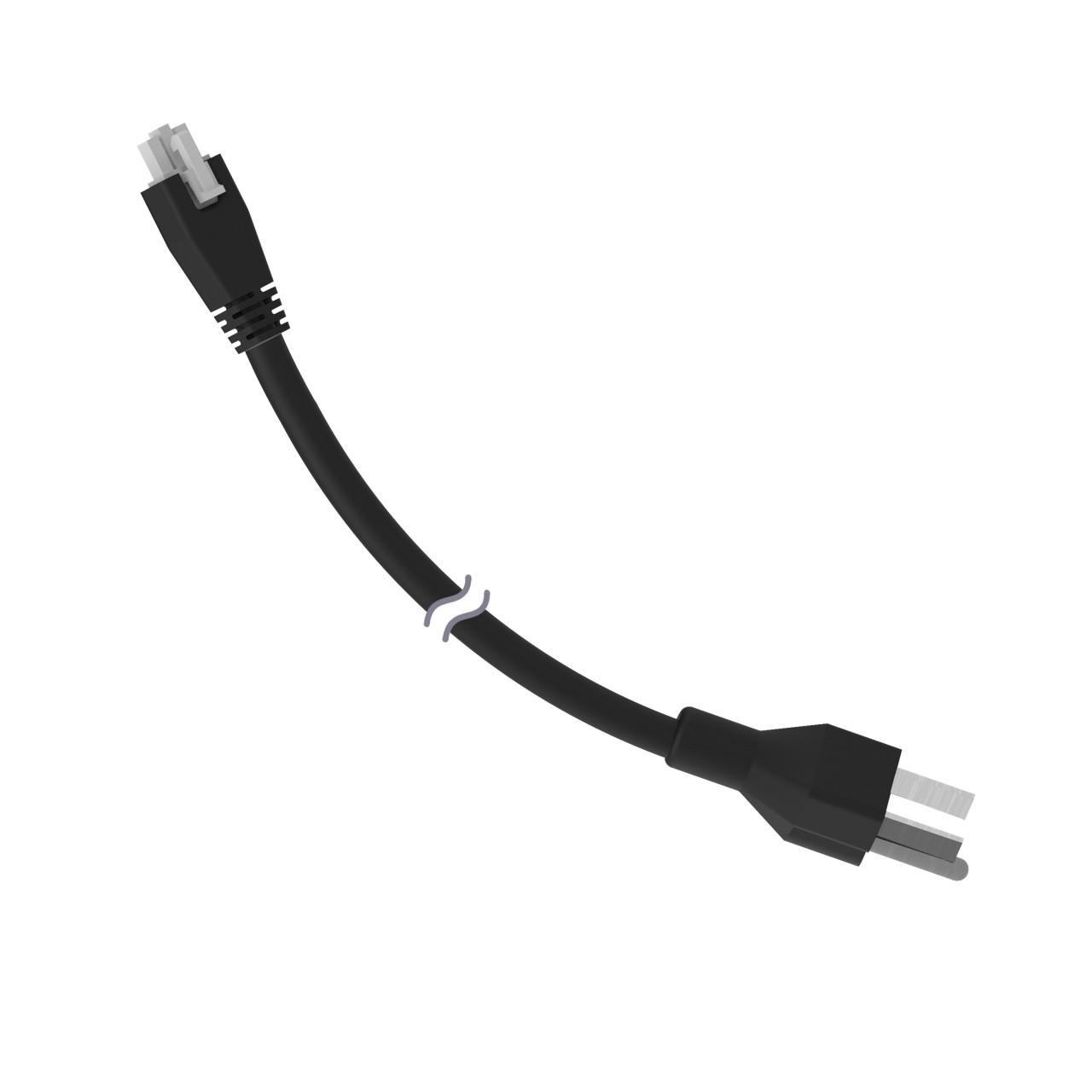 Banner LQMAC-310B Wall Plug Quick Disconnect Cable, Nema 5-15P Connector Straight, 3-pin Female Connector Straight, Length 3.0 m