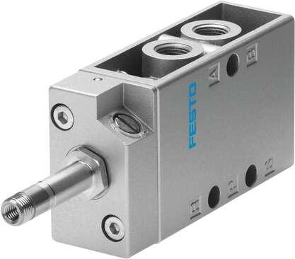 Festo 535906 solenoid valve MFH-5-1/8-EX With manual override, without solenoid coil or socket. Solenoid coil and socket should be ordered separately. Valve function: 5/2 monostable, Type of actuation: electrical, Width: 26 mm, Standard nominal flow rate: 500 l/min, O