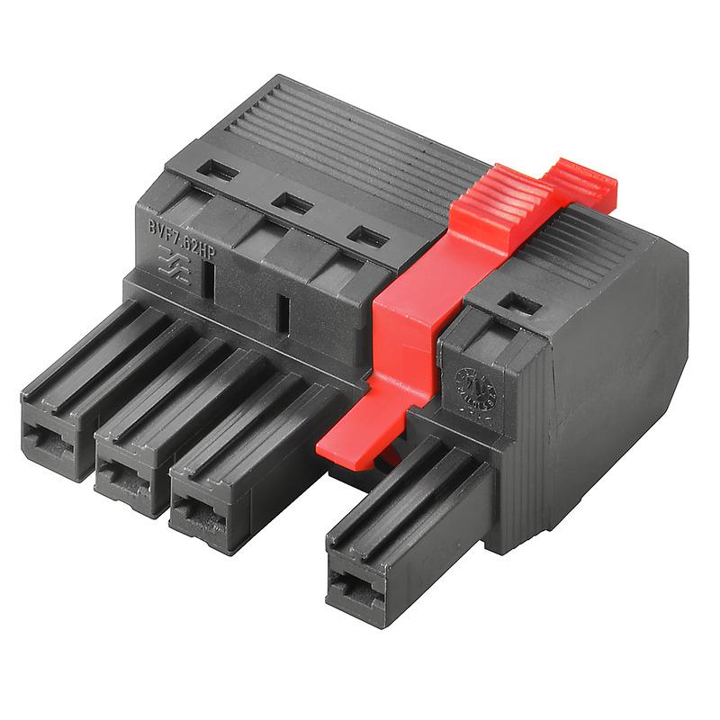 Weidmuller 1060570000 PCB plug-in connector, female plug, 7.62 mm, Number of poles: 3, 180°, PUSH IN without actuator, Tension-clamp connection, Clamping range, max. : 10 mm², Box