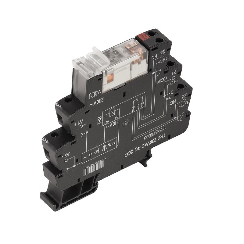 Weidmuller 1123550000 TERMSERIES, Relay module, Number of contacts: 2,  CO contact AgNi, Rated control voltage: 120 V AC ±10 %, Continuous current: 8 A, Screw connection, Test button available: No