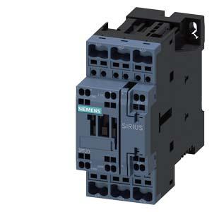 Siemens 3RT2024-2FB40 power contactor, AC-3 12 A, 5.5 kW / 400 V 1 NO + 1 NC, 24 V DC with plugged-in diode combination, 3-pole Size S0 Spring-type terminal