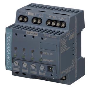 Siemens 6EP1961-2BA41 SITOP PSE200U 10 A Selectivity module 4-channel input: 24 V DC/40 A output: 24 V DC/4x 10 A Level adjustable 3-10 A mit status message for each output