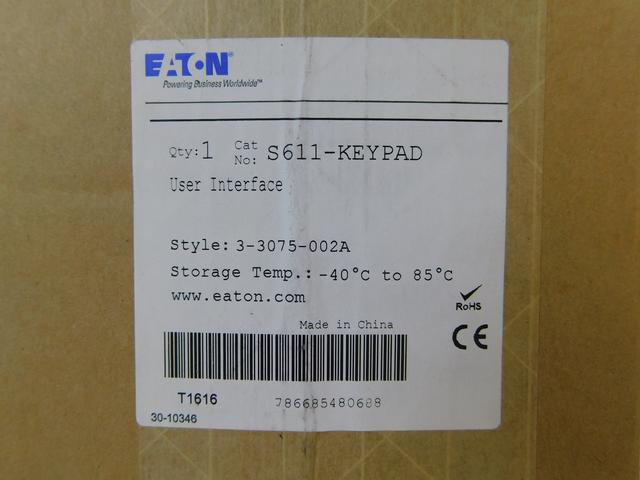 S611-KEYPAD Part Image. Manufactured by Eaton.