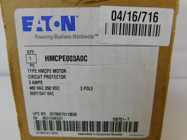 HMCPE003A0C Part Image. Manufactured by Eaton.