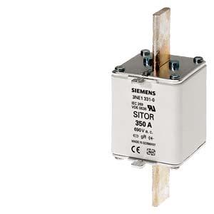 Siemens 3NE1331-0 SITOR fuse link, with blade contacts, NH2, In: 350 A, gS, Un AC: 690 V, Un DC: 250 V, front indicator