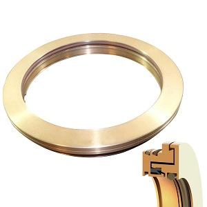 Garlock 29602-5864 Bearing Isolator; 3.375" Shaft Size; 4.55" Bore; 0.7" Width; 0.325" Flange Length; Bronze Stator/Rotor Material; FKM O-Ring Material; Graphite Filled PTFE Unitizing Ring Material; -22 to 400 Degree F Temperature; GUARDIAN Style Name