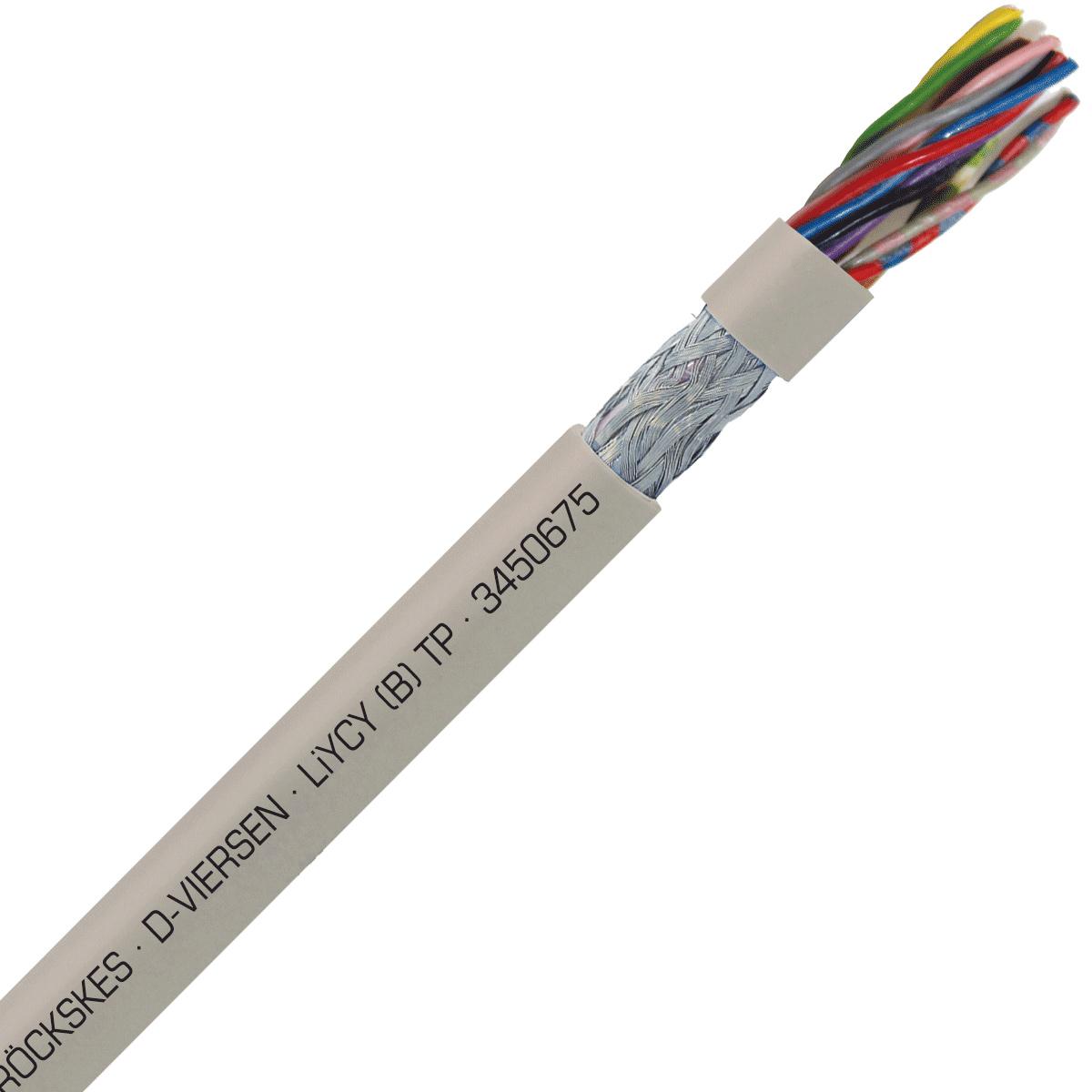 SAB 3450675 LiYCY (B) TP - 19 AWG/6pr, shielded multi-paired signal and control PVC cable with DIN color code