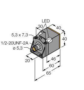 NI35U-CK40-ADZ30X2-B3131 W/BS4 Part Image. Manufactured by Turck.