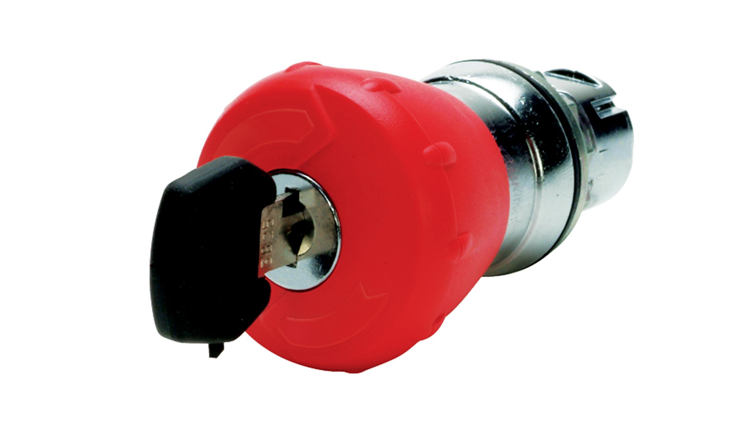 Sprecher + Schuh D7M-MK4433RPX02 Sprecher + Schuh D7M-MK4433RPX02 - D7 22mm Emergency Stop, Non-Illuminated, Metal, Twist-to-Release 40mm Keyed, Red, Ronis Key 4007, Plastic Latch, 2NC Standard, UL Type 4/13, IP66