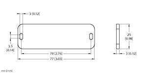 Turck TW860-960-Q25L77-B-B112 UHF Tag, , EEPROM, memory 112 byte, TID serial number: 8 byte, Not for direct mounting on metal