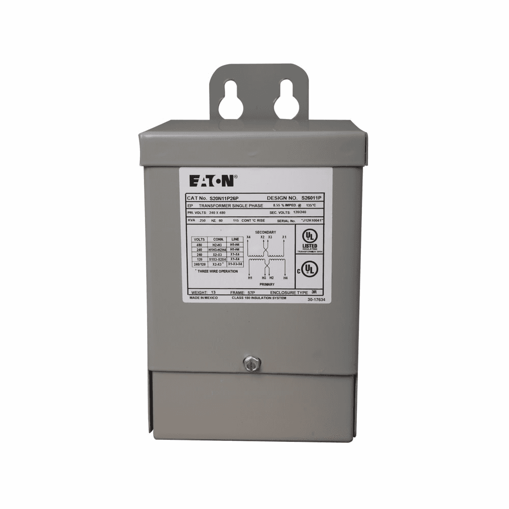 Eaton S54N11S76 S54N11S76 Eaton - 750 VA General Purpose Encapsulated Transformer, 1PH 120/208/240/277V-120/240V, NEMA 3R Enclosure