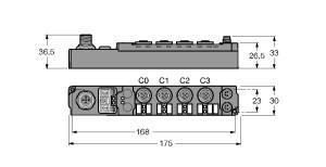 Turck SDNB-0008D-0001 piconet stand-alone module for DeviceNet, 8 Digital Outputs 0.5 A, , Configuration interface, Parameterizable functions, Supported via I/O‐ASSISTANT 2, Direct connection to the fieldbus, Fibre-glass reinforced housing, Shock and vibration tested, Encapsulated module electronics, Metal connector, Degree of protection IP67