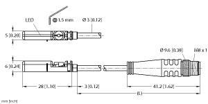 BIM-UNT-AP6X-0.3-PSG3M Part Image. Manufactured by Turck.