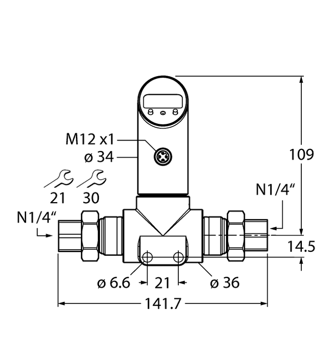 PS025D-502T-LI2UPN8X-H1141 Part Image. Manufactured by Turck.