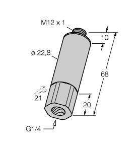 Turck PT060R-11-LU2-H1131 Pressure Transmitter, With Voltage Output (3-Wire), , Compact and robust design, Pressure connection with integrated peak pressure aperture, Accuracy hardly affected by temperature within entire range ‐40…+125°C, Excellent EMC properties, Pressure range 0…60 bar rel.