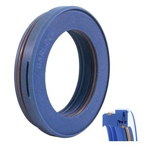 Garlock 29502-2634 Bearing Isolator; 2.75" Shaft Size; 4.125" Bore; 0.748" Width; 0.375" Flange Length; Glass Filled PTFE Stator/Rotor Material; FDA Compliant FKM O-Ring Material; -22 to 400 Degree F Temperature; ISO-GARD Style Name