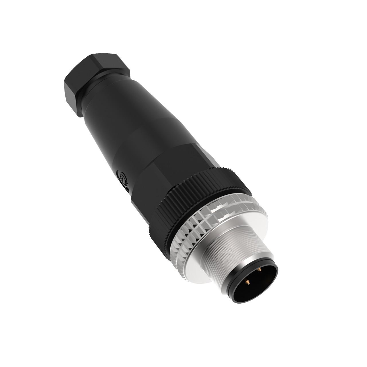 Banner FIC-M12M4 Banner Engineering FIC-M12M4 is a field-wireable connector designed for automation applications, featuring a 4-pin Euro-style M12 male connection type.