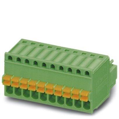 Phoenix Contact 1881406 PCB connector, nominal cross section: 0.5 mmÂ², color: green, nominal current: 4 A, rated voltage (III/2): 160 V, contact surface: Tin, type of contact: Female connector, number of potentials: 10, number of rows: 1, number of positions: 10, number of conn